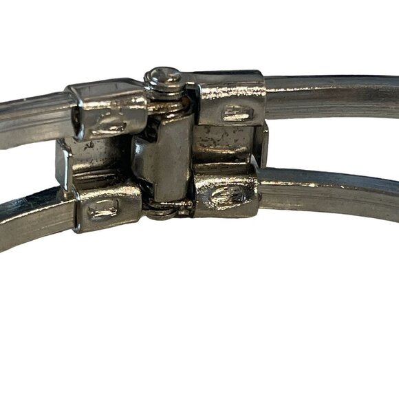 Vintage Silver-Tone Bracelet with Faux Pearls & Smoky Quartz Crystals Statement - Picture 13 of 15